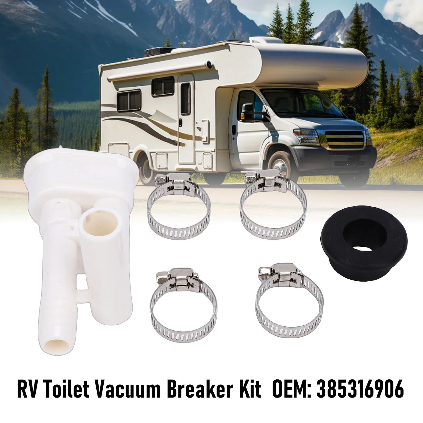 RV Toilet Vacuum Breaker Kit 385316906 | Sealand VacuFlush