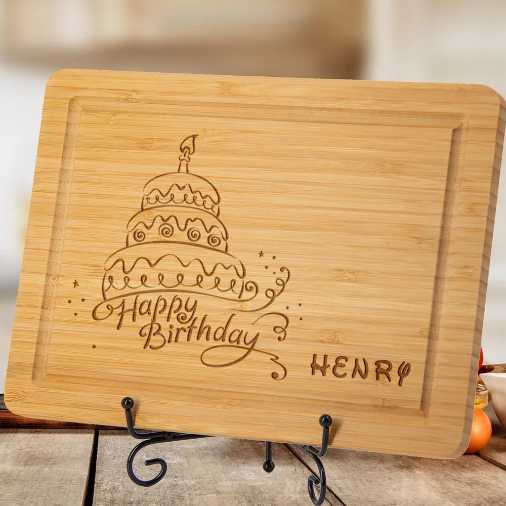 Custom Engraved Bamboo Cutting Board | Birthday & Gift Engraved Cutting Board Peaceful Pleasures Health and Wellness