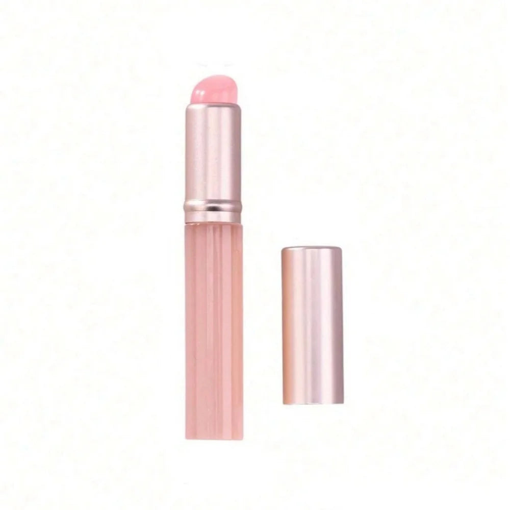 Jelly Pink Nail Art Silicone Brush Reusable Mirror Powder Pigment Applying Manicure Tool Soft Q-elastic Smudge Nail Brush Stick Peaceful Pleasures Health and Wellness 1pcs