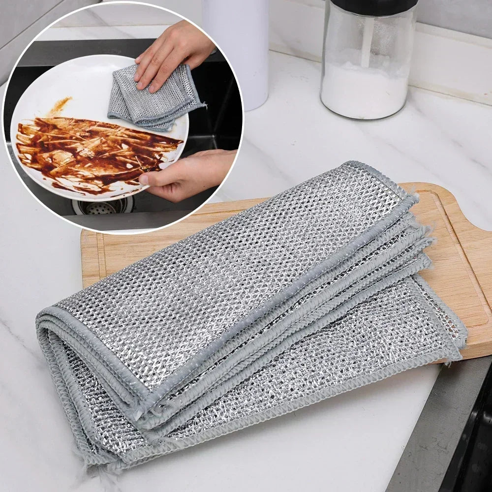 Microfiber Grid Cleaning Cloths | Kitchen Dishcloths 1–10 Pack