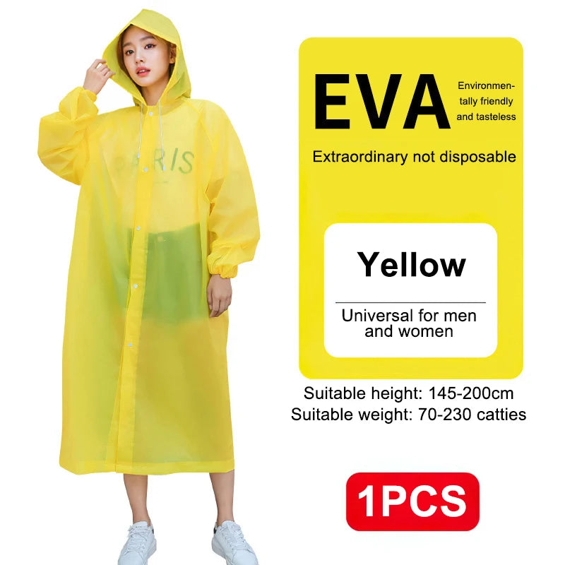 Ultra-Light Packable Rain Poncho | Reusable EVA Rainwear