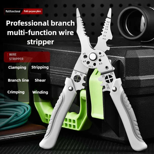 Multi Tool Pliers for Wire Stripping and Crimping, Professional Electrician Tools Kit with Wire Cutter and Cable Stripper for Peaceful Pleasures Health and Wellness