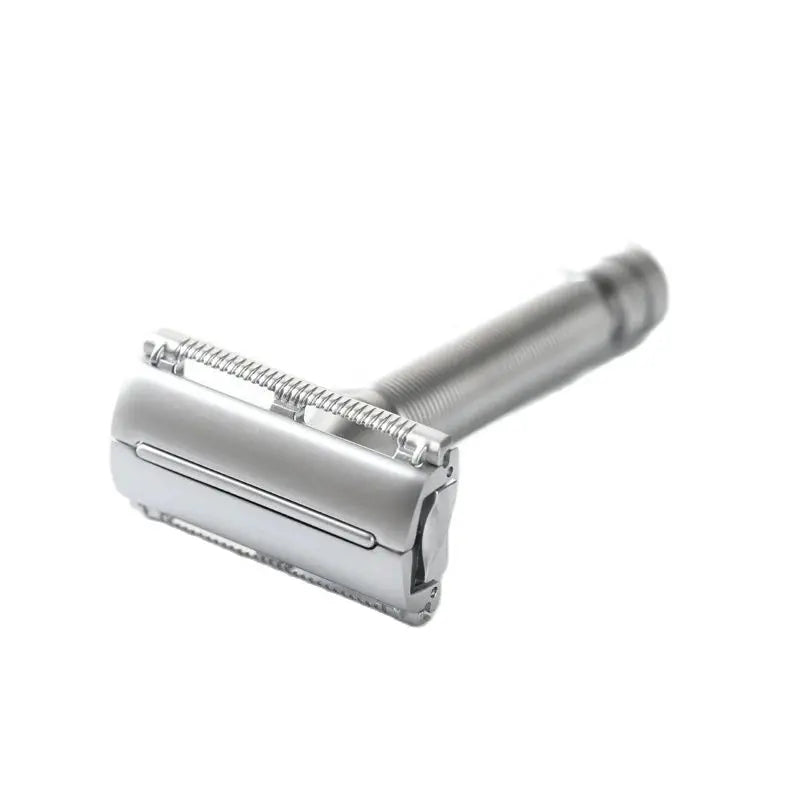 Yaqi Monarch Matte Chrome Color Safety Razor Zinc Alloy Razor Head And Aluminium+Brass Handle Lightweight Durability Razor Peaceful Pleasures Health and Wellness