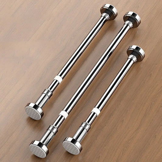 Adjustable Tension Curtain Rod Stainless Steel No-Drill 35–80cm Tension Curtain Rod Peaceful Pleasures Health and Wellness