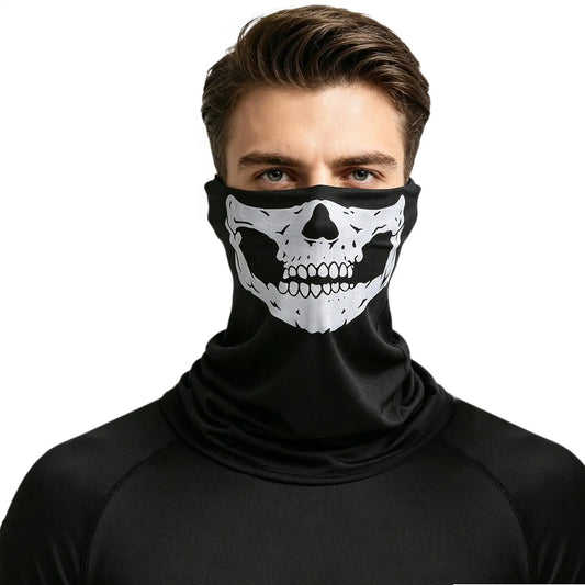 Skull Neck Gaiter Breathable Outdoor Face Bandana For Men Women, Cycling Biking Running Hiking Camping Daily Commute Peaceful Pleasures Health and Wellness