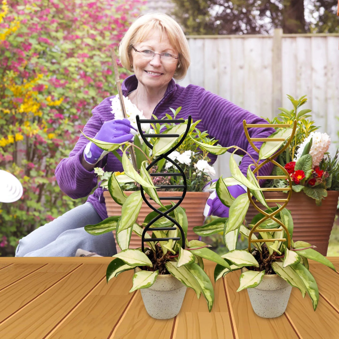 Plant Climbing Support Gardens Flower Pots Use Vine Stand Metal Cross Frame Holder Accessories Bonsai Tool for Seedlings Trellis Peaceful Pleasures Health and Wellness