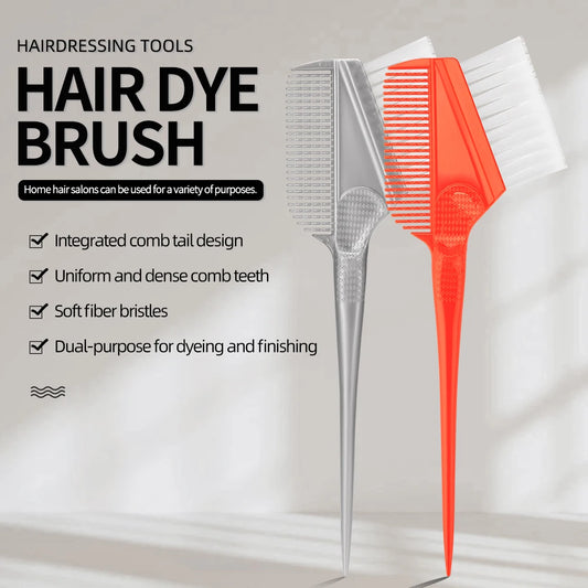 Professional Hair Dye Brush - Salon Quality Coloring Tool with Soft Bristles for Home Use, DIY Styling - Red/Gray, 1PC Peaceful Pleasures Health and Wellness