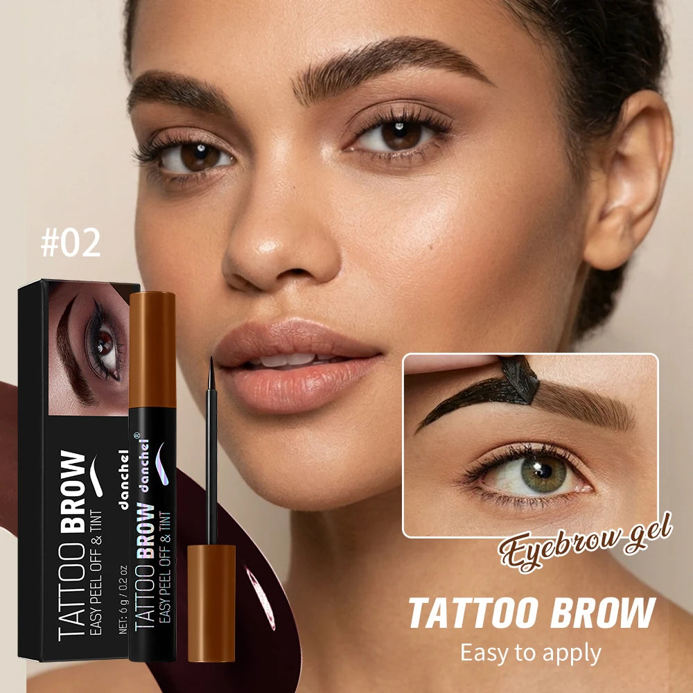 Peel Off Eyebrow Gel Tint 1PC Semi Permanent Waterproof Brow Tattoo Transfer Proof Long Lasting For Fuller Defined Brows Peaceful Pleasures Health and Wellness