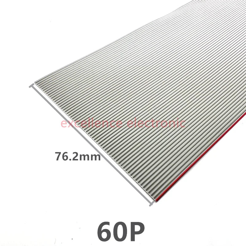 1/2/5/10Meter 6P/8/10/14/16/20/26/30/34/40/50/60 Pin 1.27mm Pitch Gray Flat Ribbon Cable 28 AWG Wire For 2.54mm FC IDC Connector Peaceful Pleasures Health and Wellness 60P 1Meter