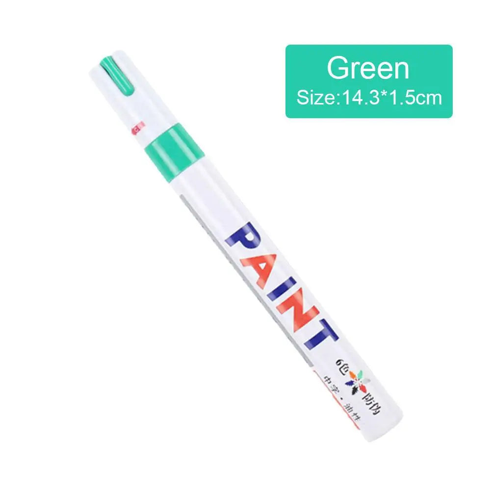Color Waterproof Cars Wheel Tire Oily Mark Pen Auto Rubber Tyre Paint Pen Cd Metal Permanent Paint Marker Graffiti Touch Up Peaceful Pleasures Health and Wellness green