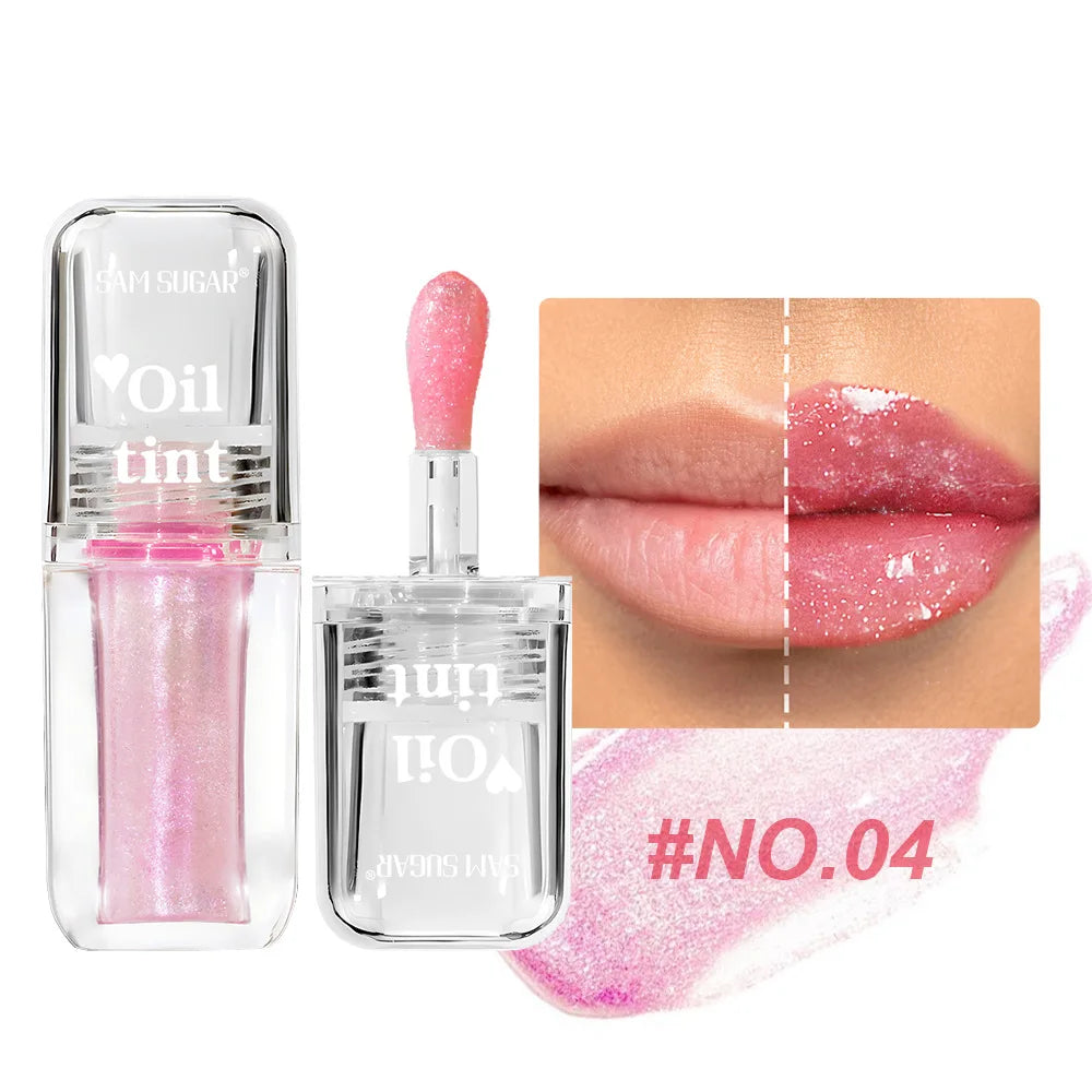 4 Color Clear Warm Change Pearl Lip Oil Moisturizing Nourishing Lip Gloss Lighten Lip Lines Lip Plumping Honey Peaceful Pleasures Health and Wellness 04