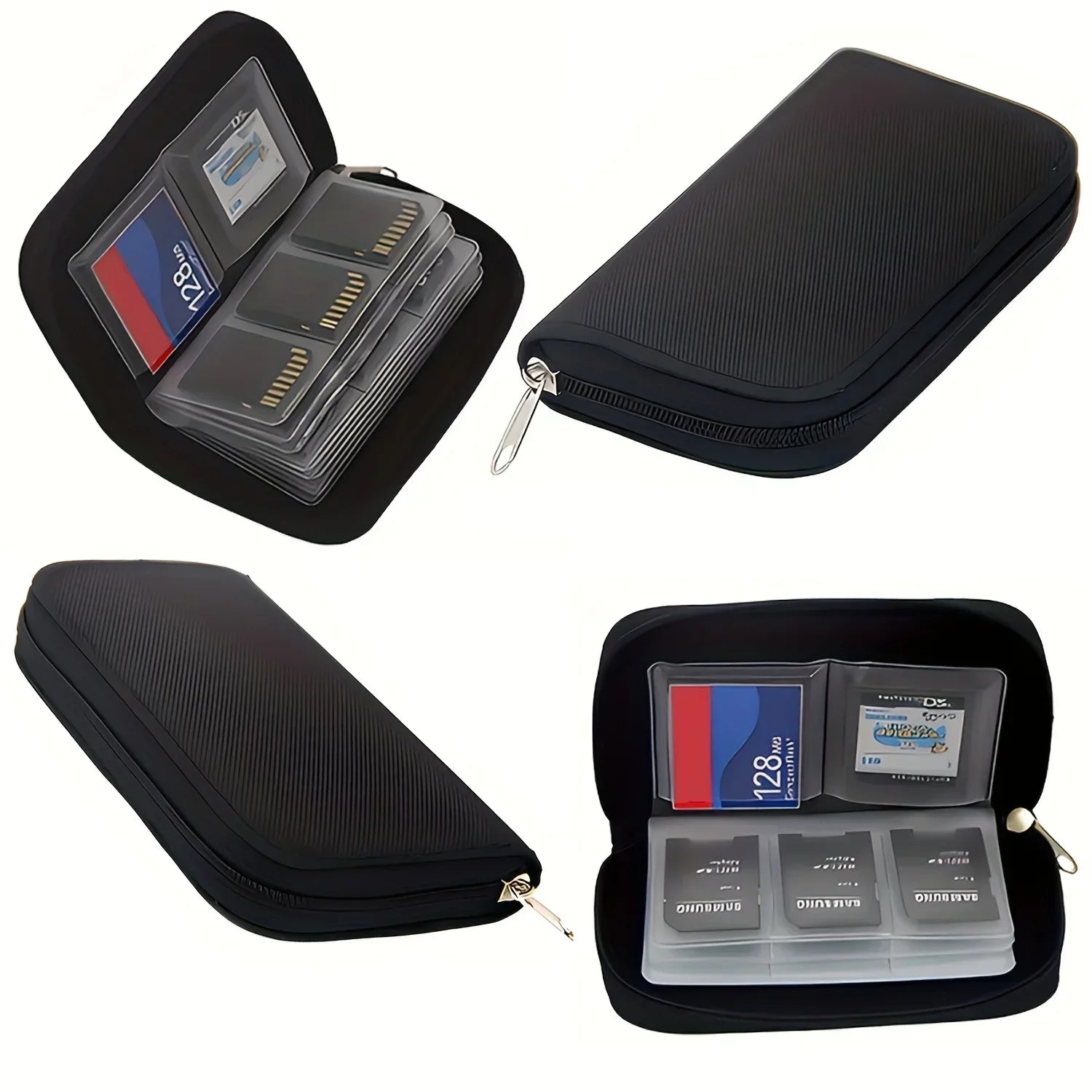 Memory Card Storage Bag Carrying Case Holder Wallet 22 Slots for CF/SD/Micro SD/SDHC/MS/DS Game Accessories memory card box Peaceful Pleasures Health and Wellness