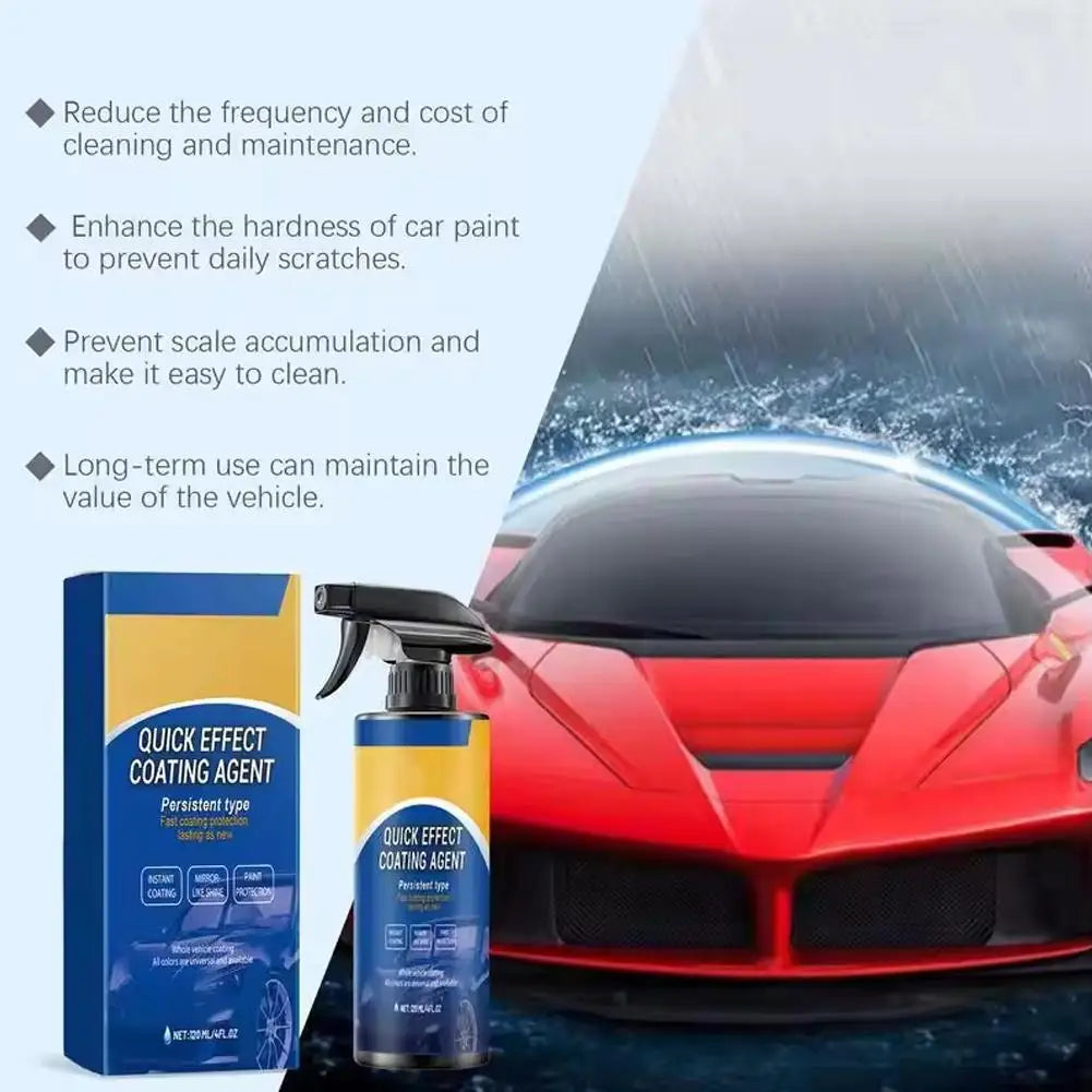 Clean Car Surface Quick-acting Multi-function Renewer Spray 120ml Efficiently Car Coating Spray Wash-free Spray Coating Agent Peaceful Pleasures Health and Wellness