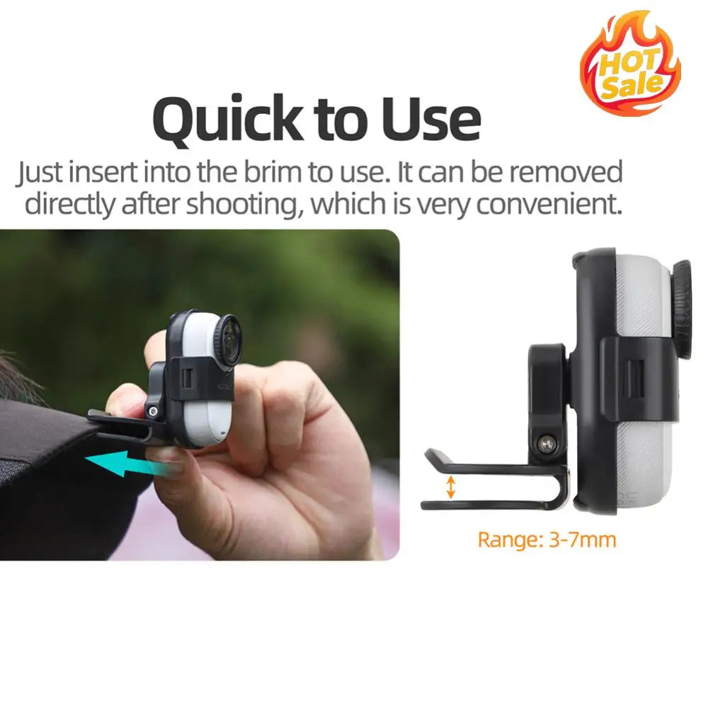 360° Hat Clip Mount for Insta360 GO 3 & GO 3S | Cap Holder