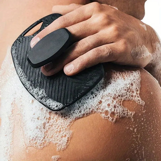 Silicone Exfoliating Body Scrubber Brush | No-Slip Handle Silicone Bath Brush Peaceful Pleasures Health and Wellness