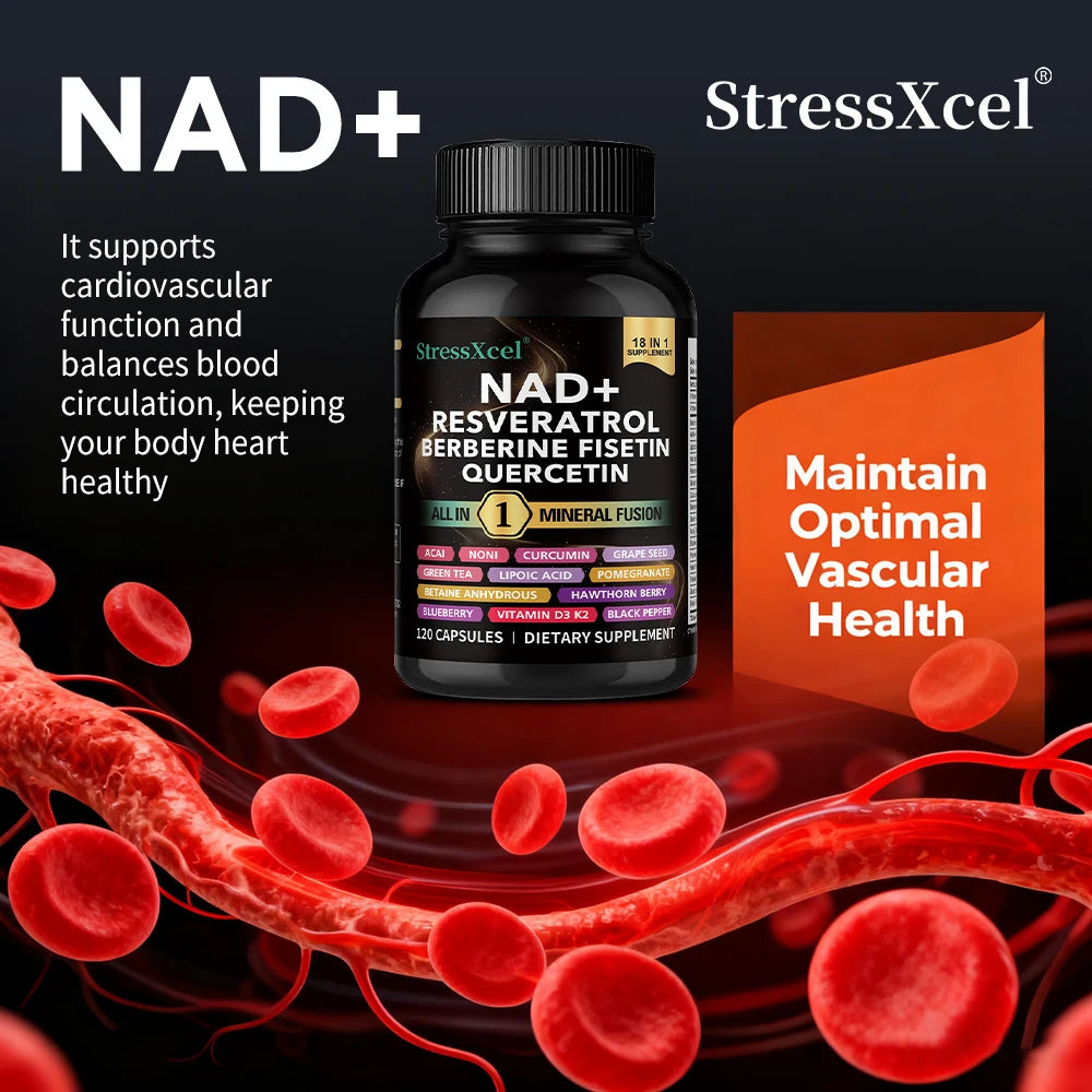 NAD+ Resveratrol Supplement – Energy, Anti-Aging & Cell Health