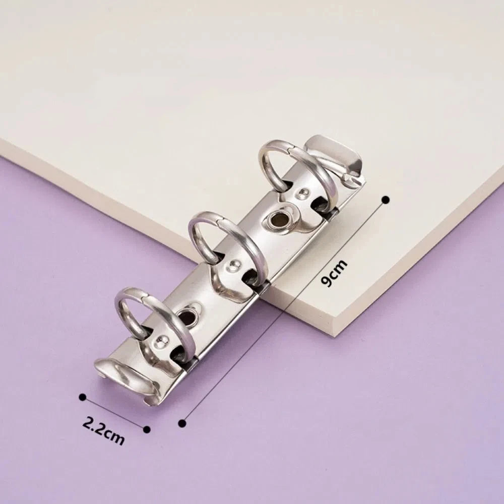Colorful Detachable Metal Spiral Rings Binder Clip High Quality Diary A8 Paper Binder Clips DIY Album Loose Leaf Ring Office Peaceful Pleasures Health and Wellness Silver-1PC