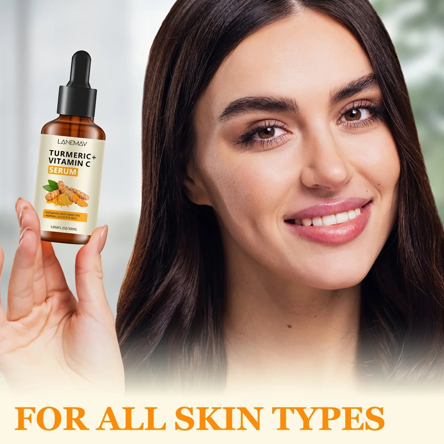 Turmeric & Vitamin C Face Serum – Hydrating Drops for All Skin