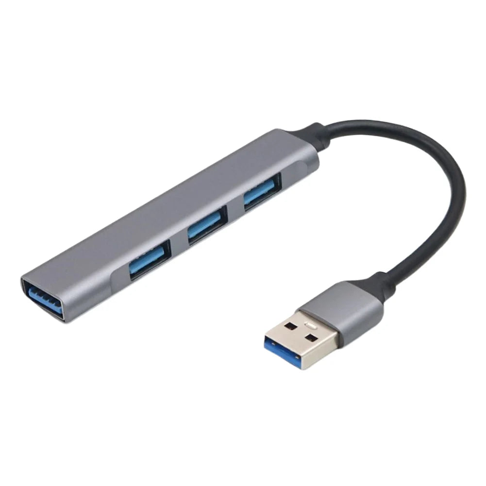 4-Port USB 3.0 Hub – 5Gbps USB-C & USB-A Port Expander Peaceful Pleasures Health and Wellness USB3.0 Grey spain