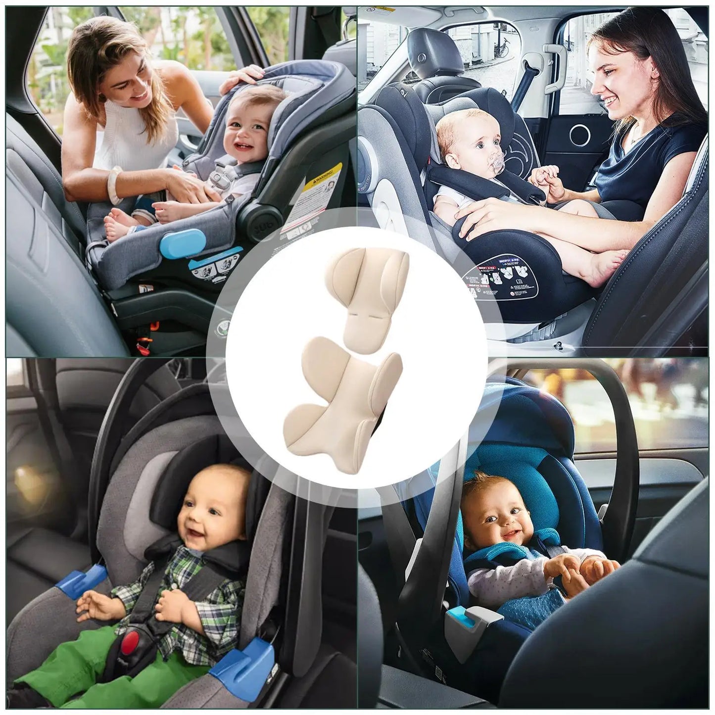 Baby Stroller Cushion Soft Stroller Cushion Pads Head Neck Seat Insert Pad Infant Car Seat Insert Baby Stroller Accessories Peaceful Pleasures Health and Wellness