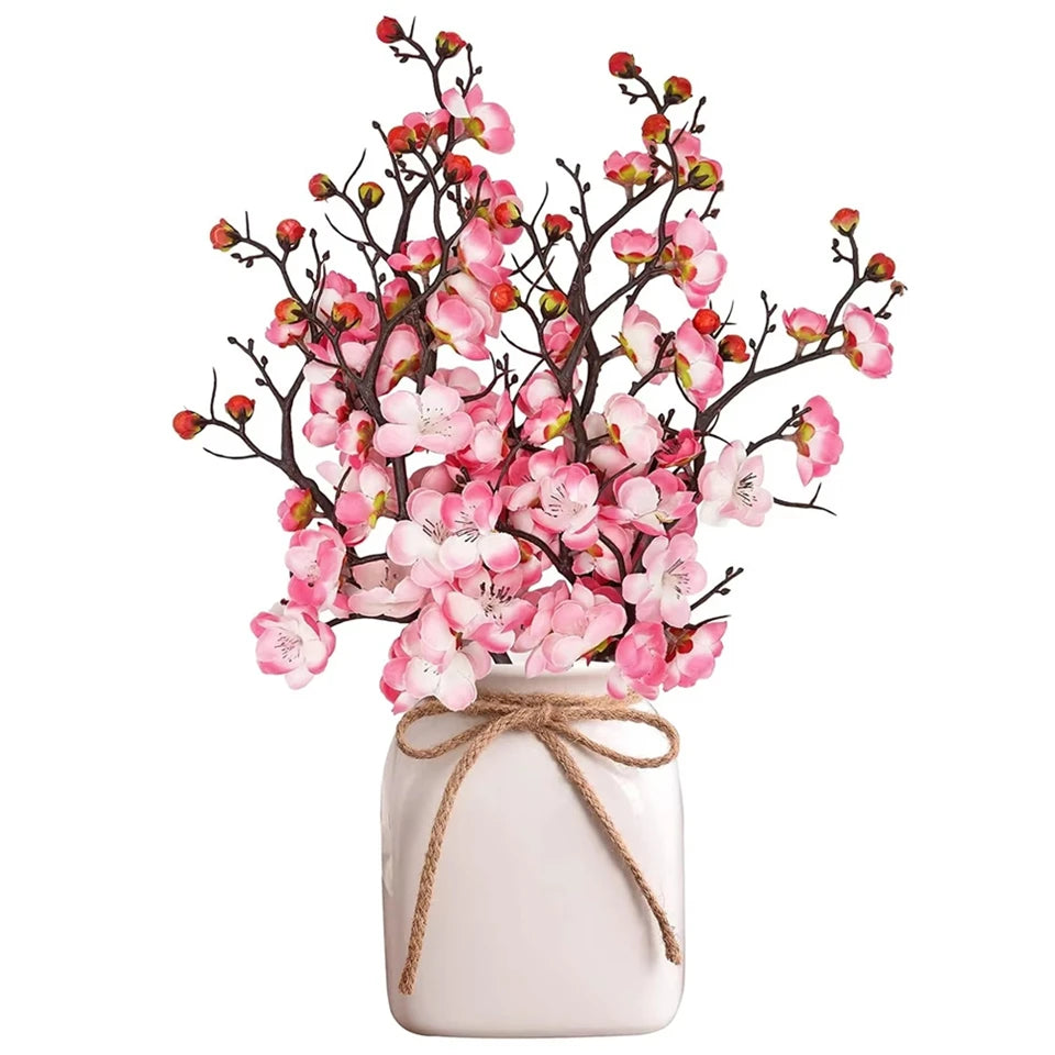 Silk Plum Blossom Branch | Artificial Flower Wedding & Home Decor