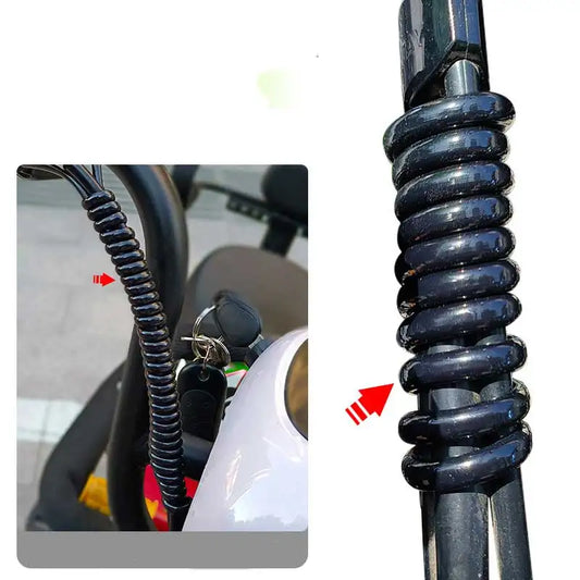 1/2Pcs Spiral Cable Management Wrap Tube Wear Resistant Flexible Wire Organizer for Bike Motorcycle and Electric Scooter Peaceful Pleasures Health and Wellness
