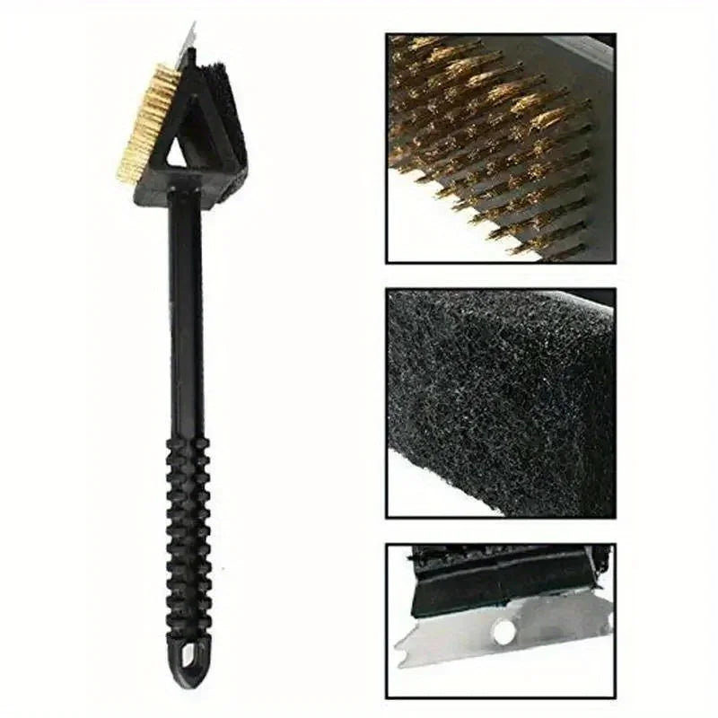 3-in-1 BBQ Grill Cleaning Brush | 14.5" Copper Wire Scrubber BBQ Grill Brush Peaceful Pleasures Health and Wellness Default Title