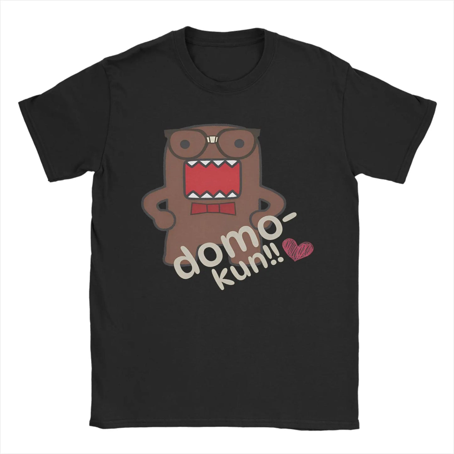 Novelty Domo Kun T-Shirt Men O Neck Pure Cotton T Shirts Short Sleeve Tees Gift Idea Clothes Peaceful Pleasures Health and Wellness 6 L