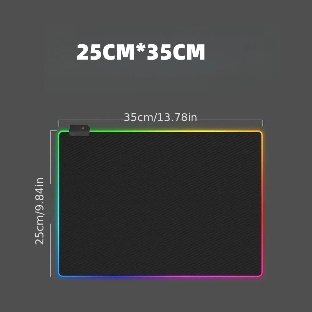 RGB Gaming Mouse Pad | 14 Glow Modes & Non-Slip Base
