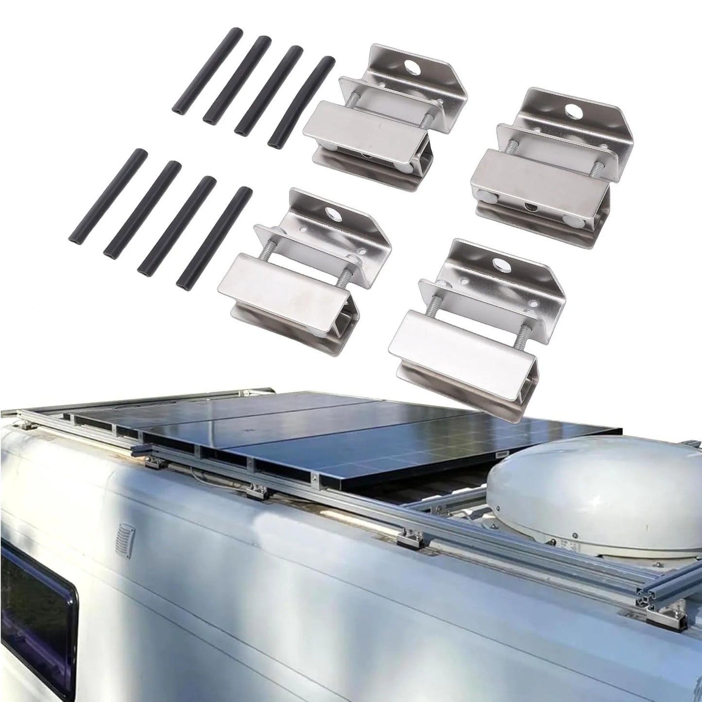 Stainless Steel Van Roof Rack Mount Kit – 4pcs No-Drill