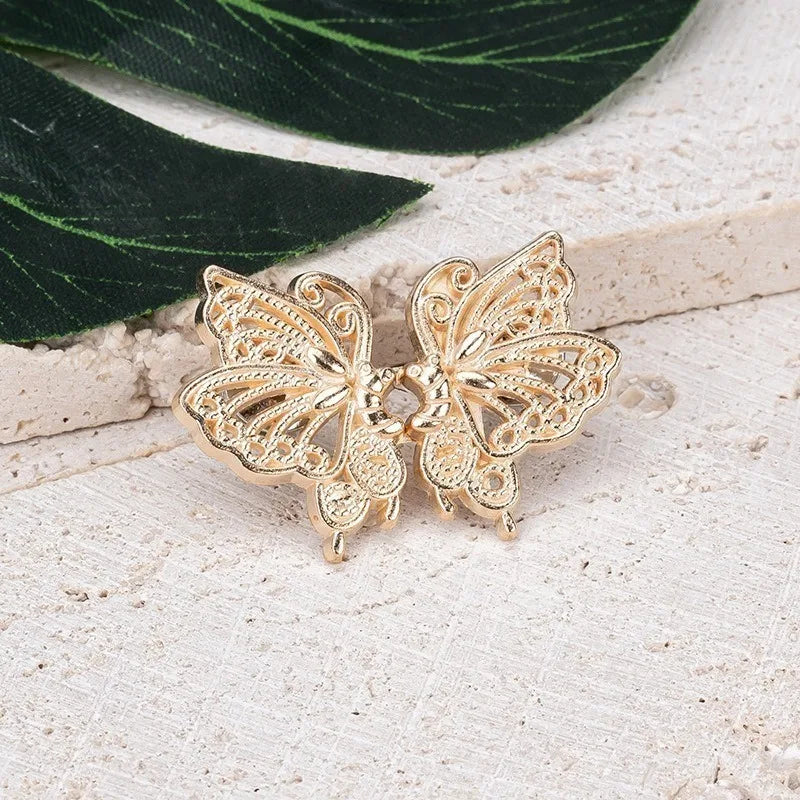 No-Sew Butterfly Waist Adjuster Clip – Metal Jean Button 1/2/4PCS