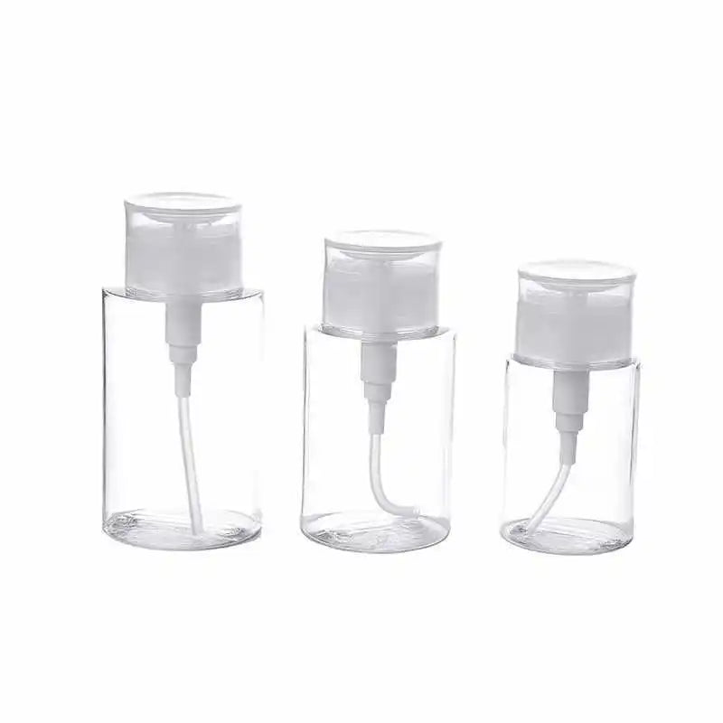 100/150/180/ML Nail Polish Refillable Press Pump Empty Bottles Clear Clean Pressure Remover Bottle Liquid Container Makeup Tool Peaceful Pleasures Health and Wellness