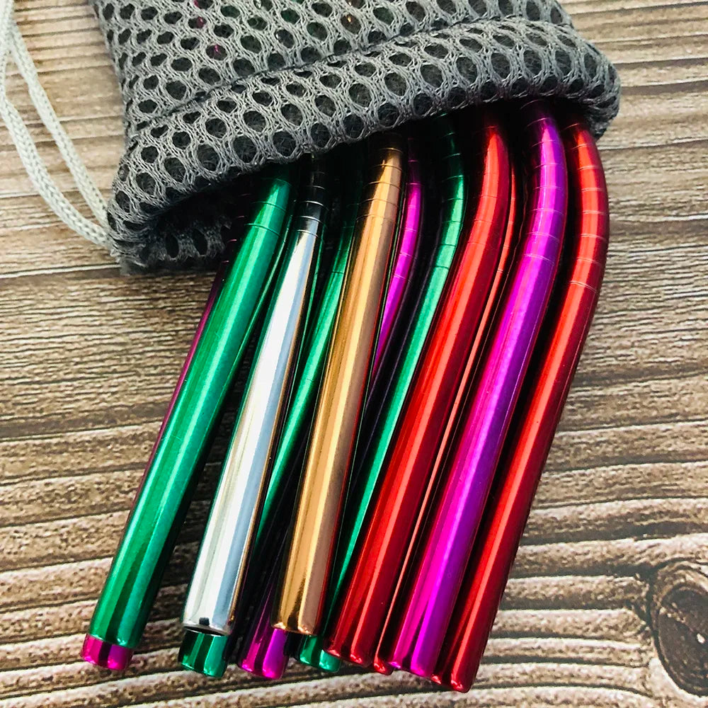 Reusable 304 Stainless Steel Drinking Straws | Straight & Bent
