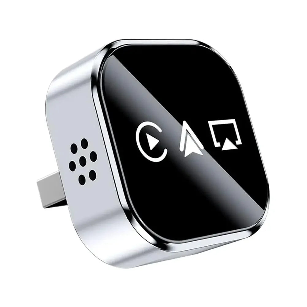 Wireless Carplay Android Auto Airplay Adapter 2025 New 3 in 1 AI Smart Mini Car Box Plug and Play Auto Connect WiFi Bluetooth Peaceful Pleasures Health and Wellness sliver