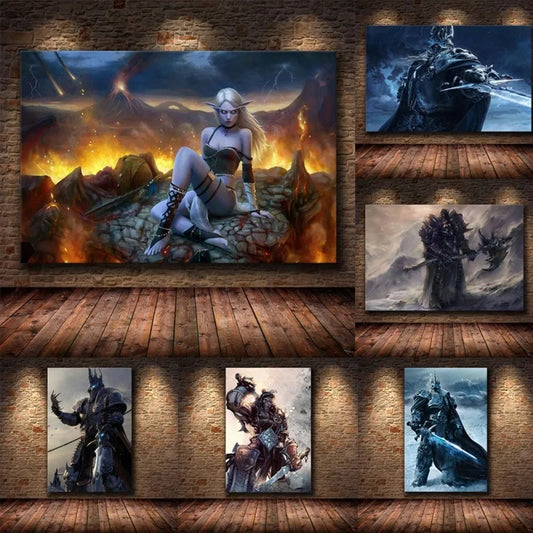 World of Warcraft HD Canvas Wall Art Poster | Unframed Print Canvas Wall Art Peaceful Pleasures Health and Wellness