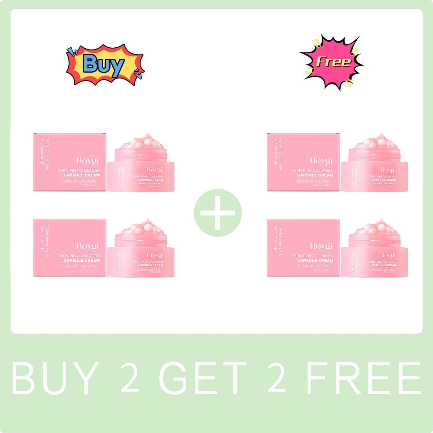 Collagen Capsule Cream Repair Damaged Skin Strengthen Barrier Niacinamide Face Cream Remove Comedones Brightening Skin Care Peaceful Pleasures Health and Wellness Buy 2 Get 2 Free
