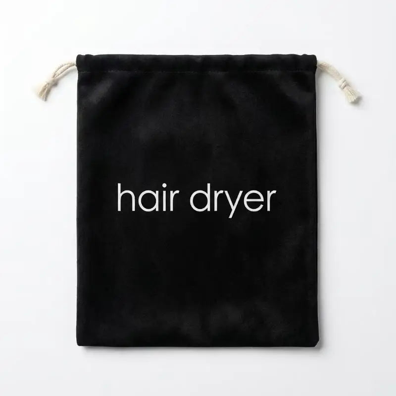Suede Drawstring Hair Dryer Storage Bag | Travel Organizer