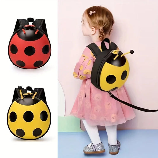 Cute Ladybug Kids Backpack for Toddlers 1-3 Years - Lightweight High Quality & Dirt-Resistant Anti-Loss Design with Adjustable Peaceful Pleasures Health and Wellness