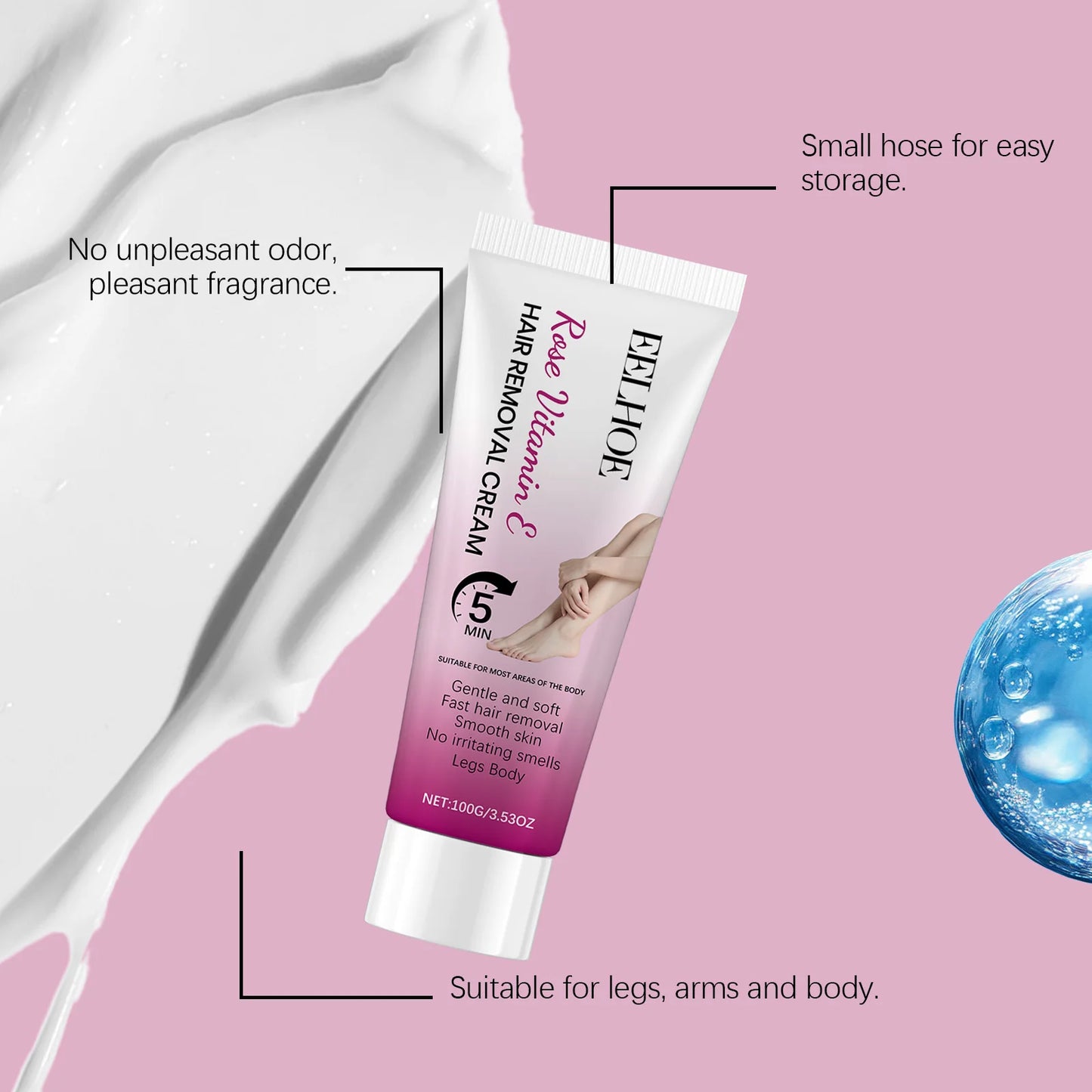 Gentle Hair Removal Cream – Painless Depilatory for Men & Women