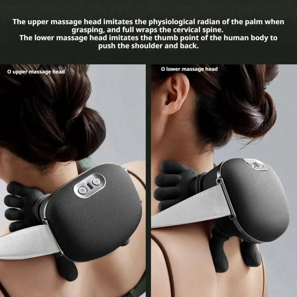 Wireless 4D Shiatsu Neck & Shoulder Massager with Heat