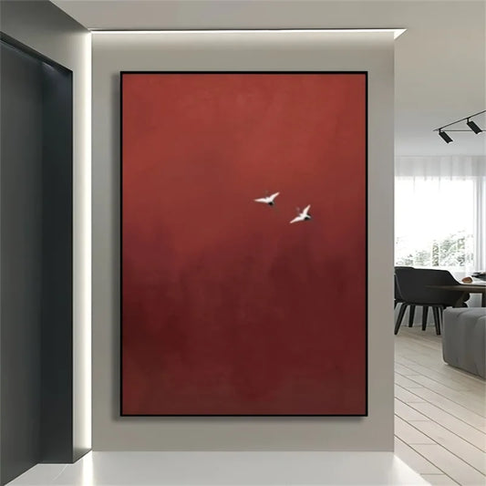 Modern Minimalist "Red Sandstone" Theme, No Frame, Fashionable Wall Art for Home, Office, Corridor, Bars, Bedrooms Home Decor Peaceful Pleasures Health and Wellness