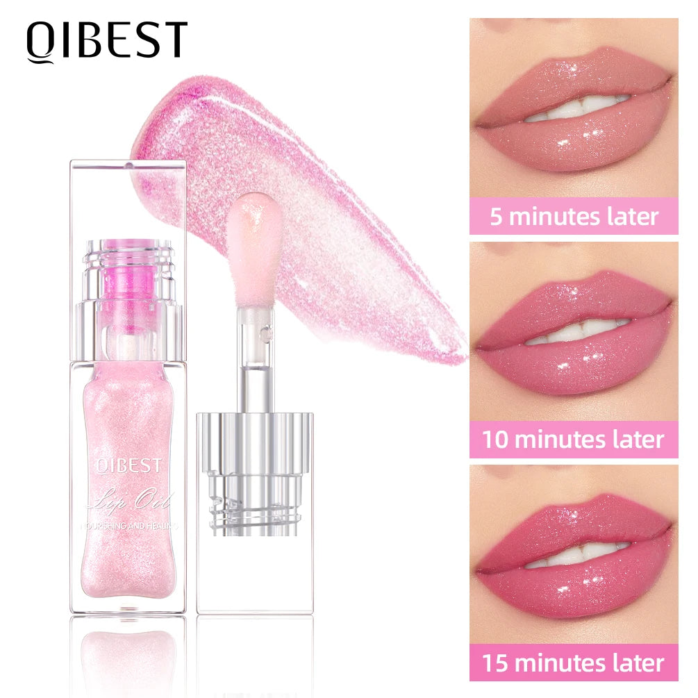QIBEST 2024 New Temperature Color Changing Lipgloss Moisturizer Long-lasting Liquid Lipstick Lip Plumper Gloss Makeup For Women Peaceful Pleasures Health and Wellness