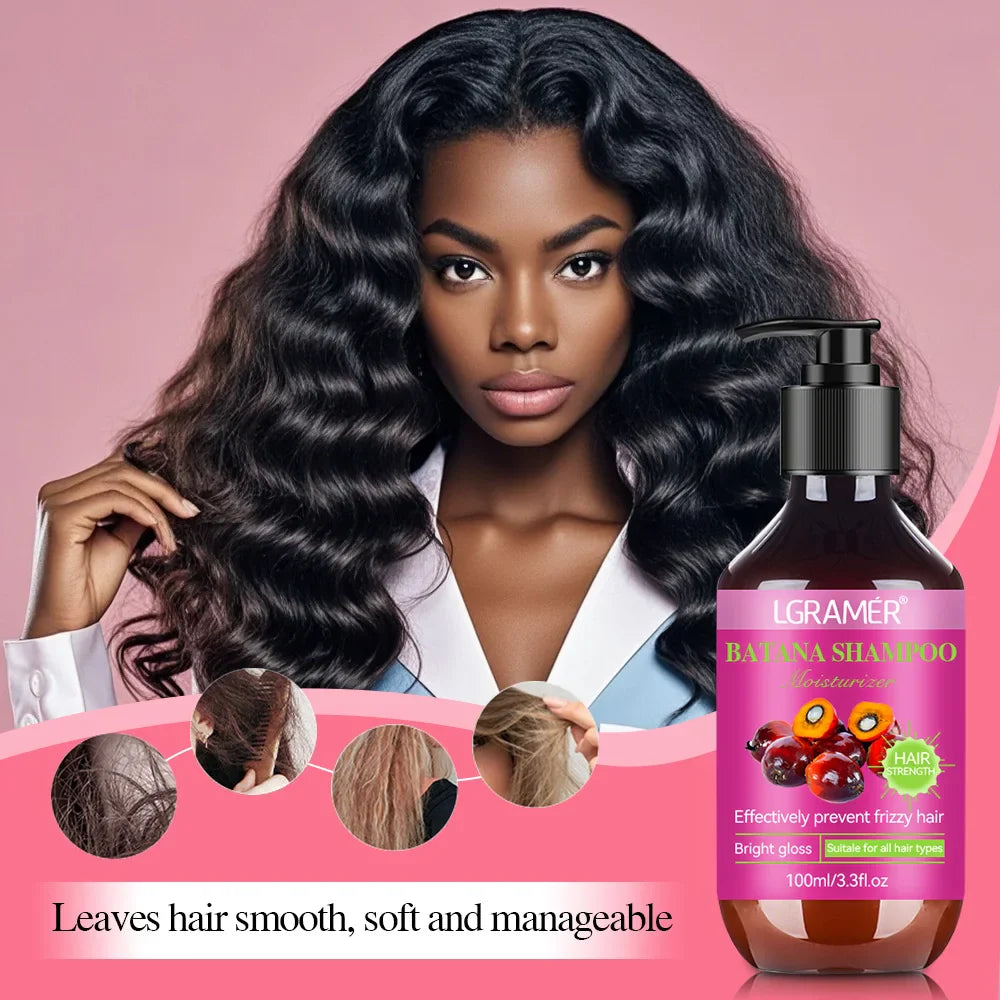 LGRAMER Batana Shampoo – Dandruff, Oil Control & Hair Strength