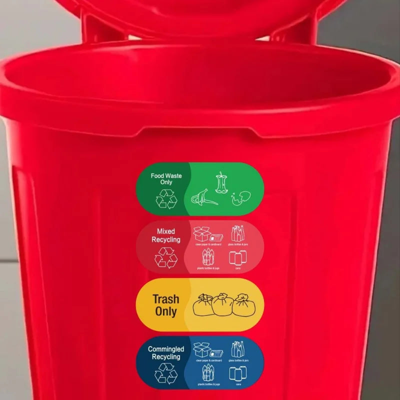 New Cross-Border4Colorful Stickers Suitable for Mixed Recycling Stickers Special Trash Can Stickers Decorative Waterproof Vinyl/ Peaceful Pleasures Health and Wellness