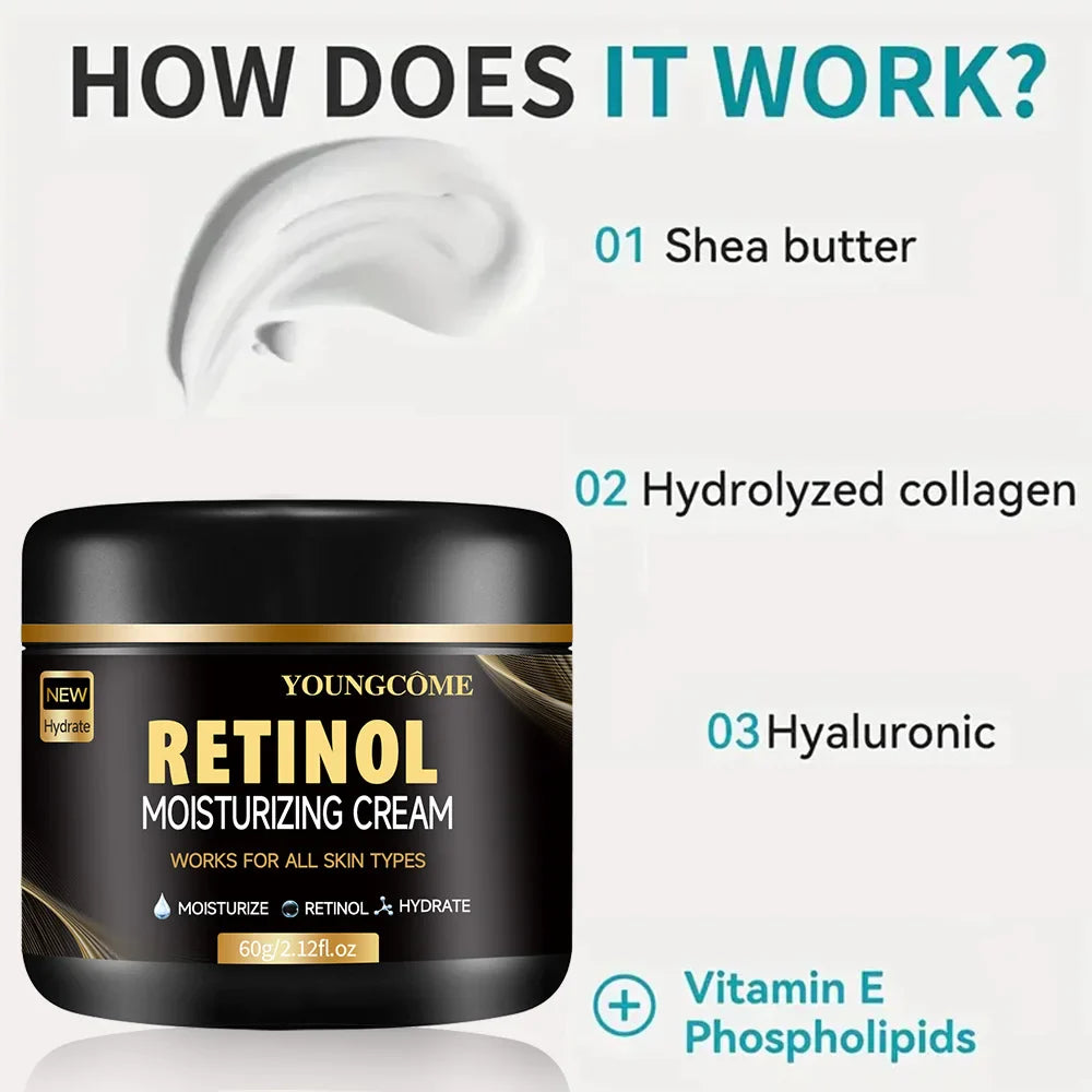 YOUNGCOME Men's Retinol Face Cream – Moisturizing & Firming
