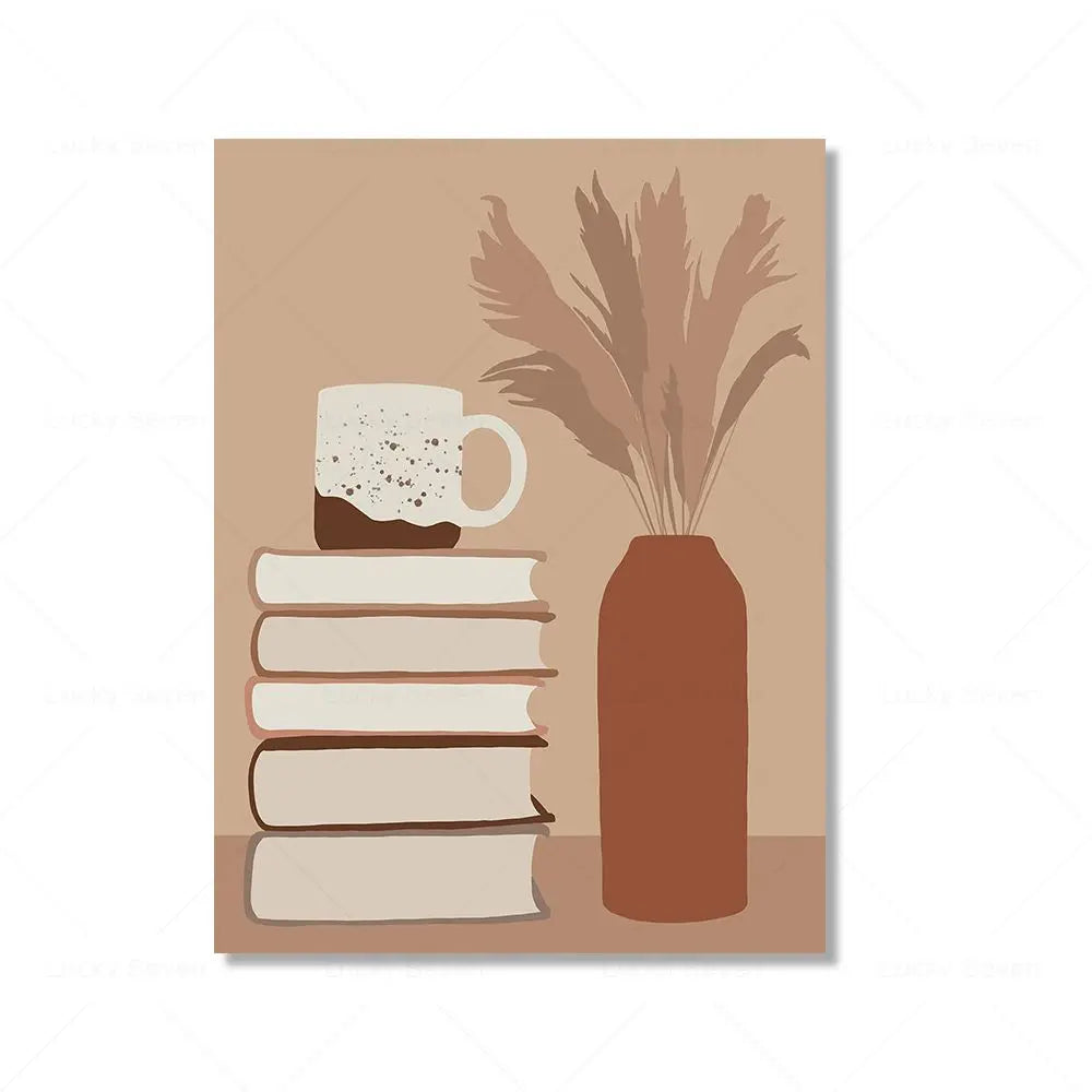 African Woman Reading Canvas Wall Art | Black Girl Poster