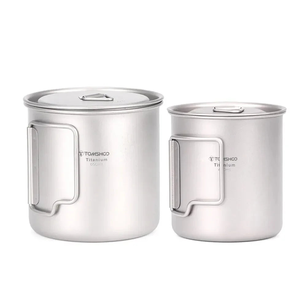 TOMSHOO Portable Cup Camping Picnic Water Mug Foldable Handle
