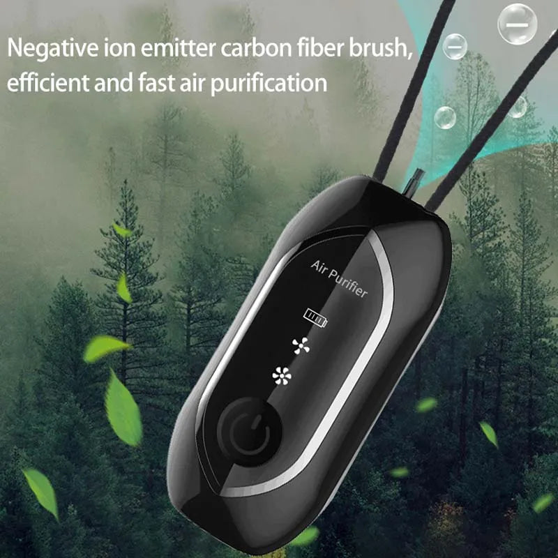 Manufacturer Wholesale Negative Ion Mini Wearable Necklace Air Purifier Kids Portable Outdoor Car Use USB/Battery Powered Peaceful Pleasures Health and Wellness