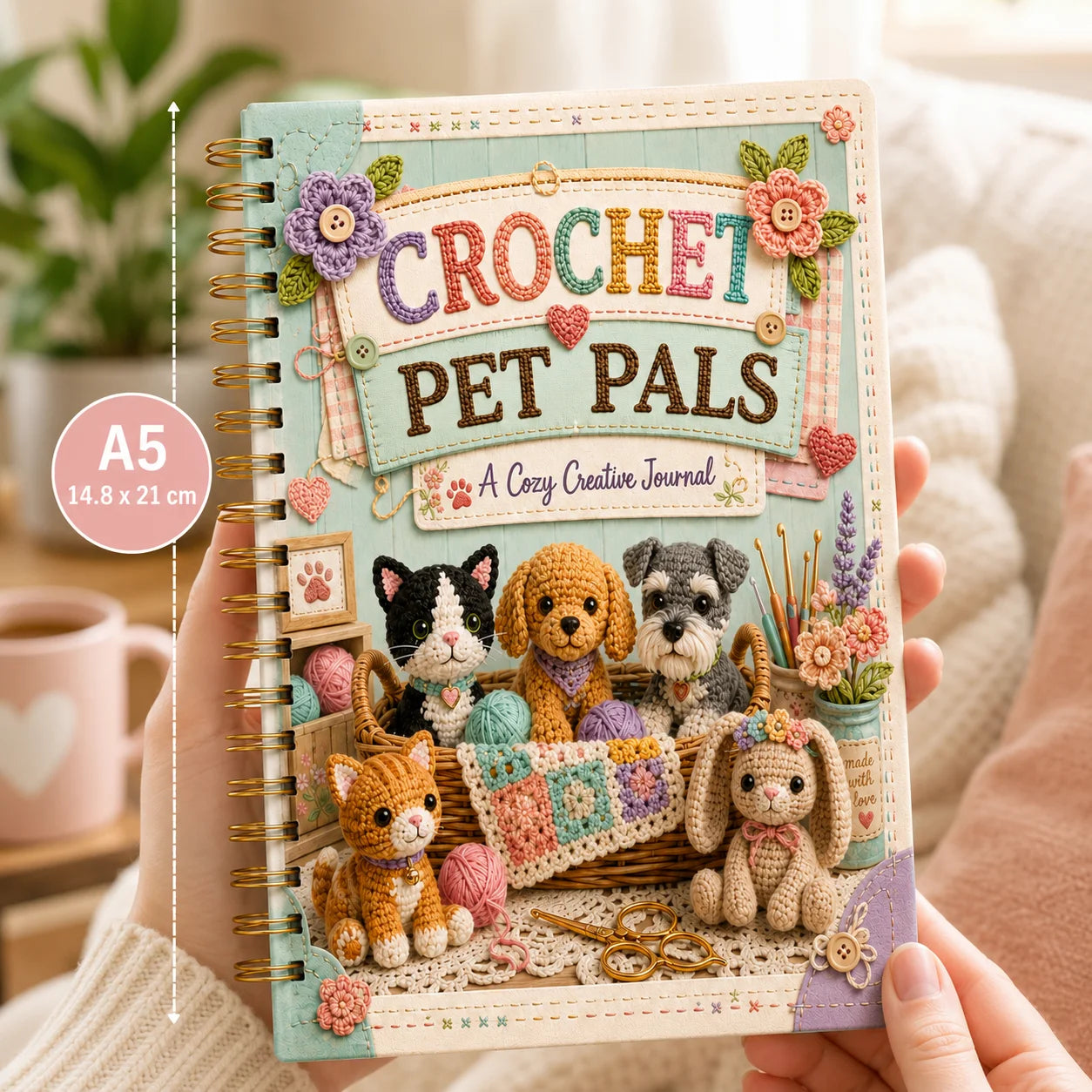 Crochet Pet Pals Cozy Handmade Amigurumi Journal Creative Relaxation