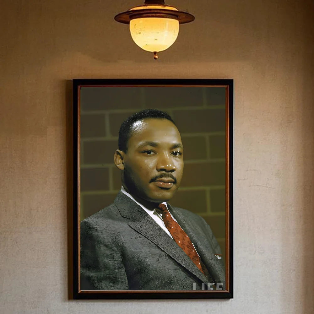 Martin Luther King Jr. HD Waterproof Wall Poster – PVC Decor Wall Art Poster Peaceful Pleasures Health and Wellness z18 40X50cmNoframe